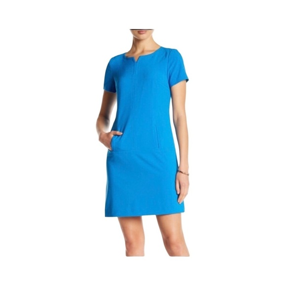 Tahari ASL Dresses & Skirts - Tahari Arthur S. Levine Classic  Blue Short Sleeve Cocktail Shift Dress Size 10
